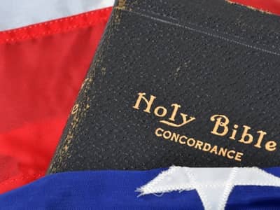 Bible and Flag